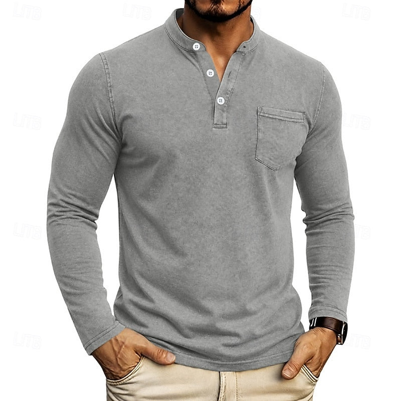 Weston | Klassisk Henley Langærmet Skjorte