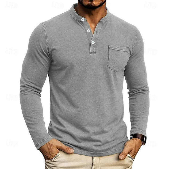 Weston | Klassisk Henley Langærmet Skjorte
