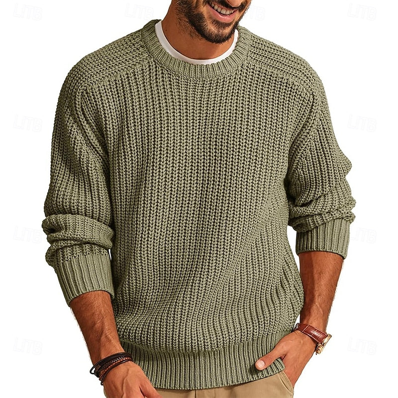 Franklin | Ribbet Rundhalset Sweater