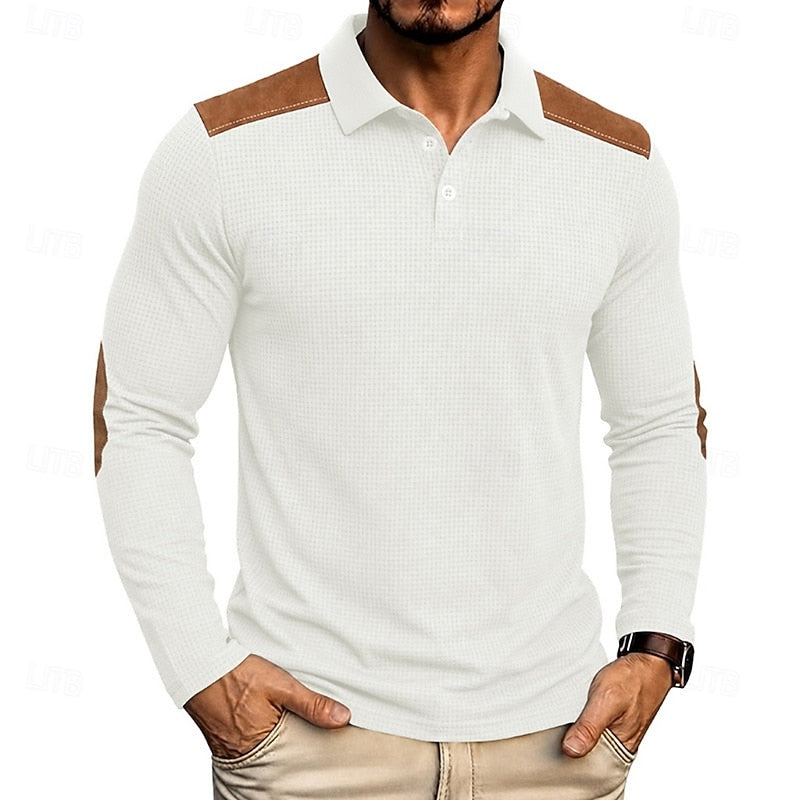 Bennett | Tekstureret Farveblok Polo T-shirt