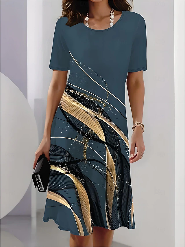 Tessa | Elegant Flydende Midi Kjole