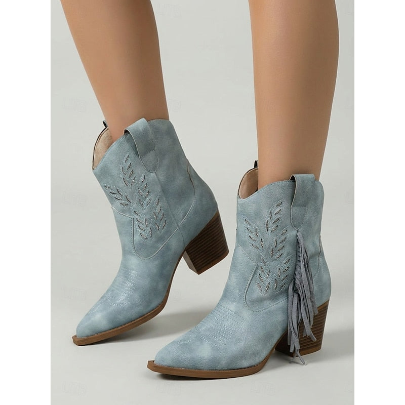 Corinne | Frynset Western Ankelstøvler