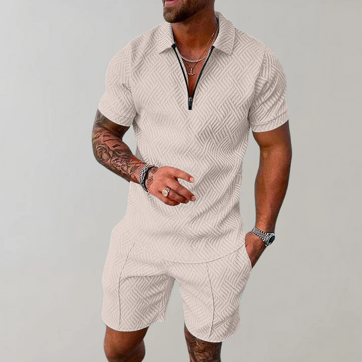 Dylan | Stilfuld Casual Polo Shirt og Shorts Sæt