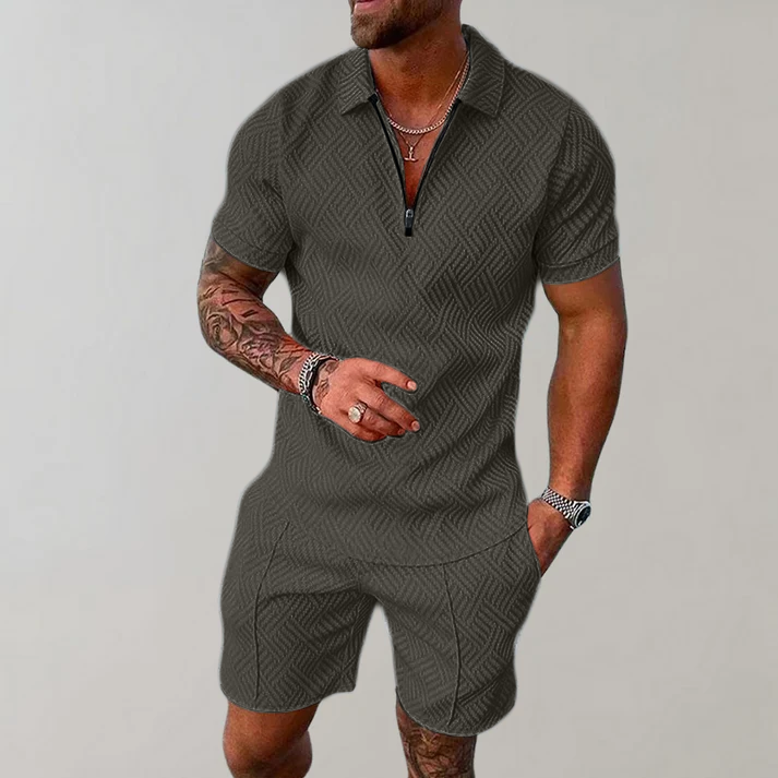 Dylan | Stilfuld Casual Polo Shirt og Shorts Sæt