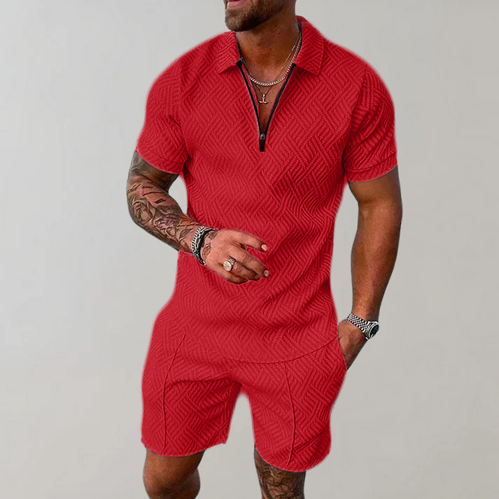 Dylan | Stilfuld Casual Polo Shirt og Shorts Sæt