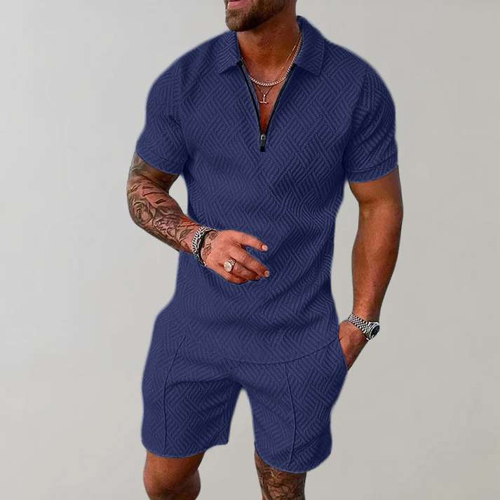 Dylan | Stilfuld Casual Polo Shirt og Shorts Sæt