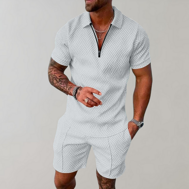 Dylan | Stilfuld Casual Polo Shirt og Shorts Sæt