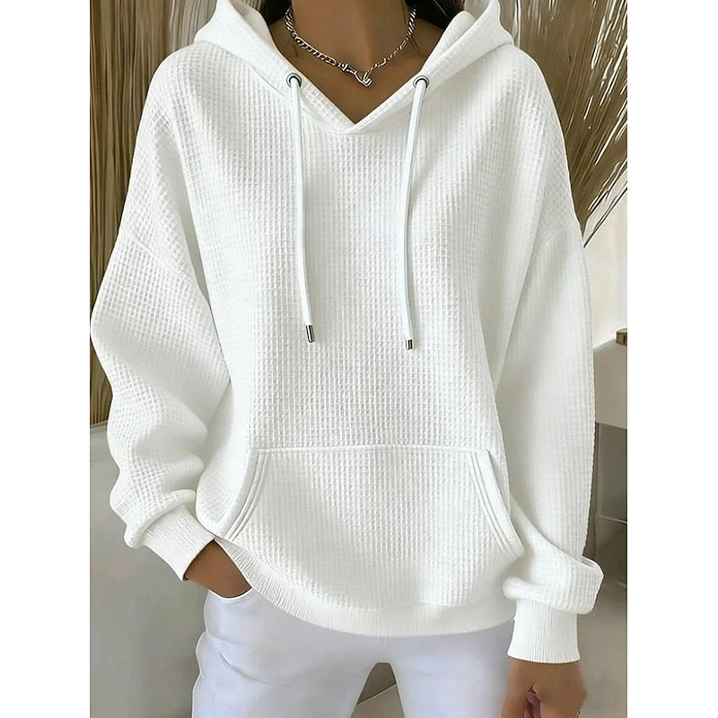 Harper | Tekstureret Hoodie med Snøre