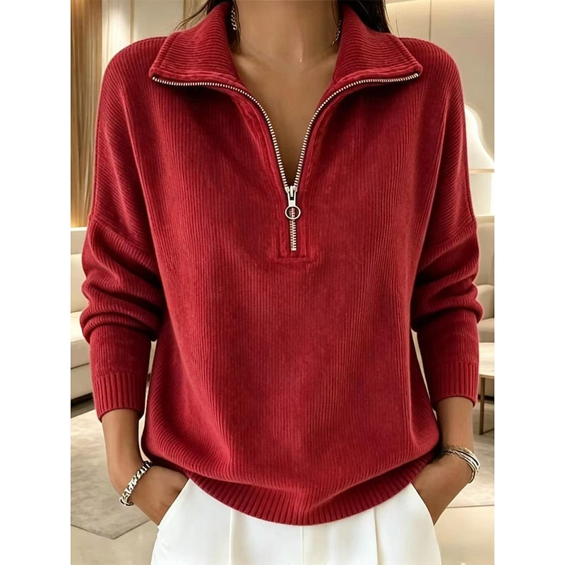Georgina | Quarter-Zip Collared Pullover