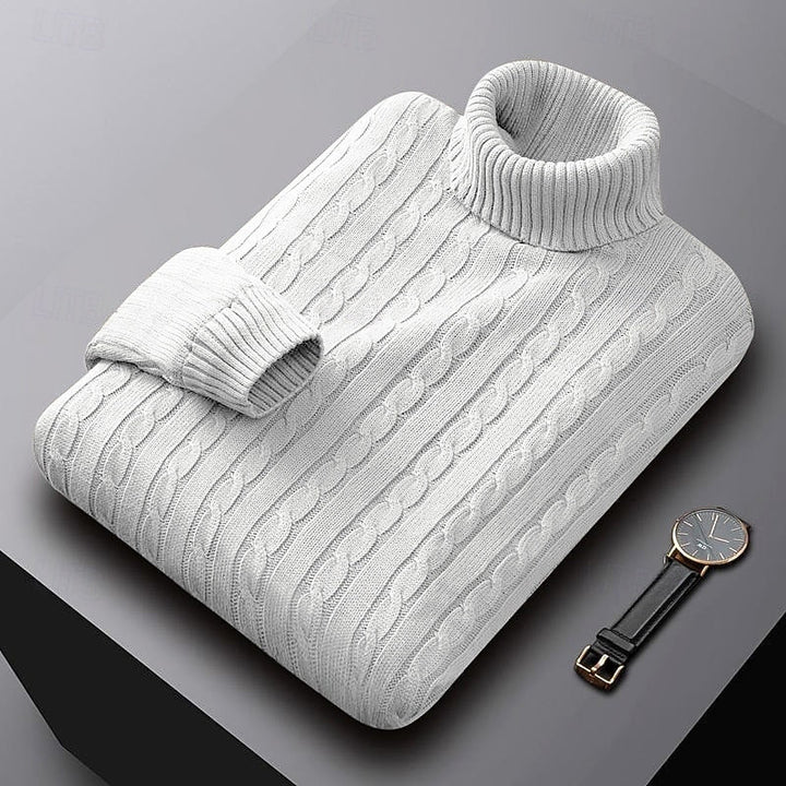 Rhys | Kabelstrikket Turtleneck Sweater