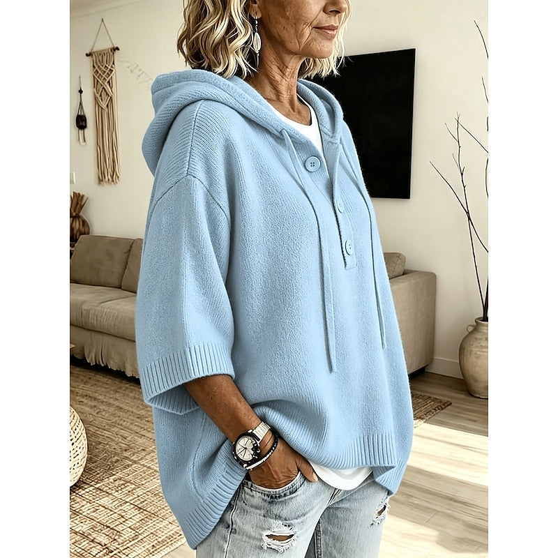 Brooklyn | Afslappet Hætte Strik Sweater