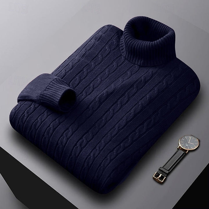 Rhys | Kabelstrikket Turtleneck Sweater