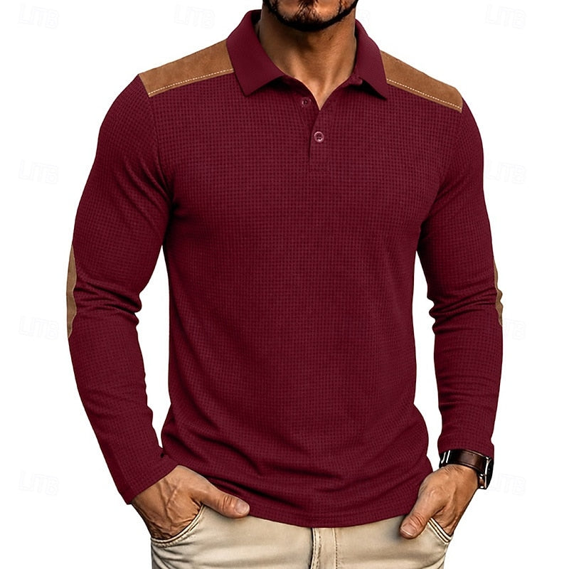 Bennett | Tekstureret Farveblok Polo T-shirt
