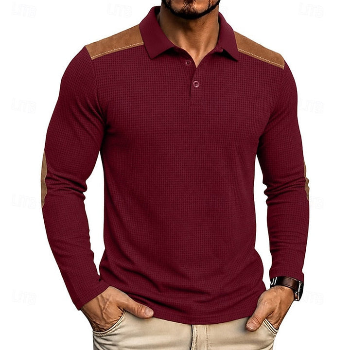 Bennett | Tekstureret Farveblok Polo T-shirt