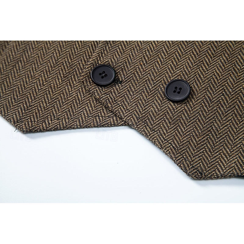 Bennett | Dobbeltradet Herringbone Vest