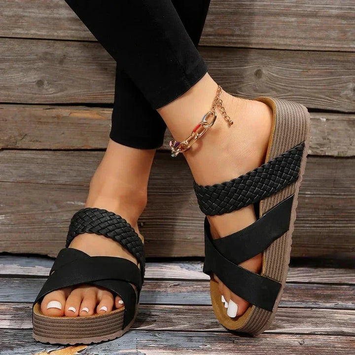 Sophia | Komfortabel Orthopædisk Flettet Sandal