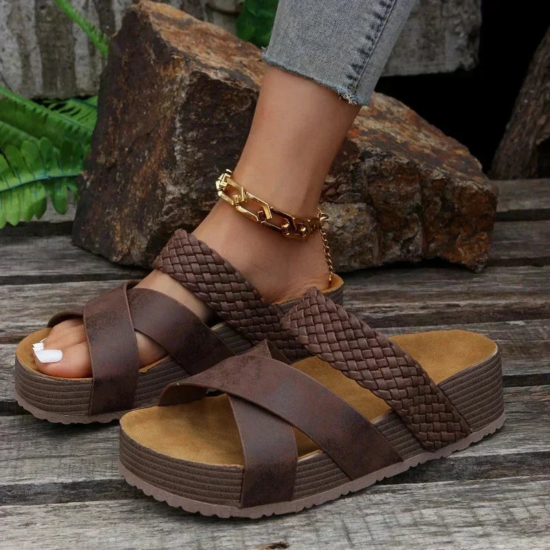Sophia | Komfortabel Orthopædisk Flettet Sandal