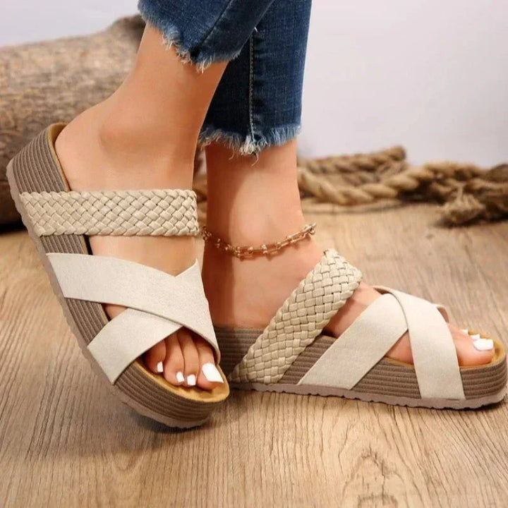 Sophia | Komfortabel Orthopædisk Flettet Sandal