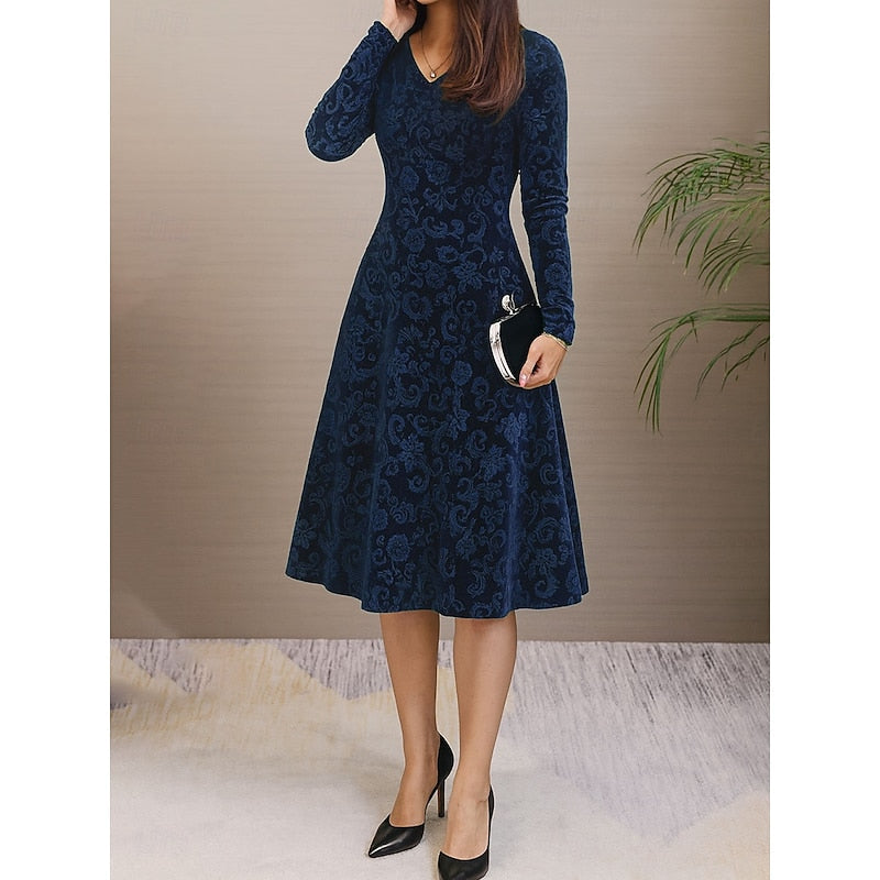 Arabella | Floral A-Line Midi Kjole