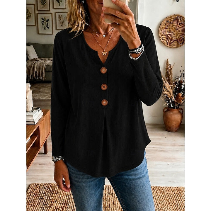 Katherine | Knapper V-Hals Top