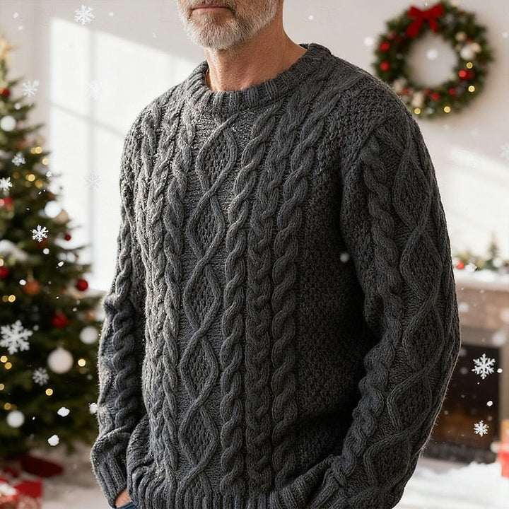 Ellis | Kabelstrikket Crew Neck Sweater