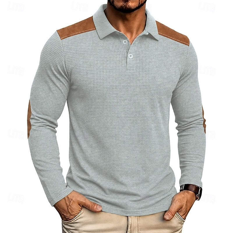 Bennett | Tekstureret Farveblok Polo T-shirt