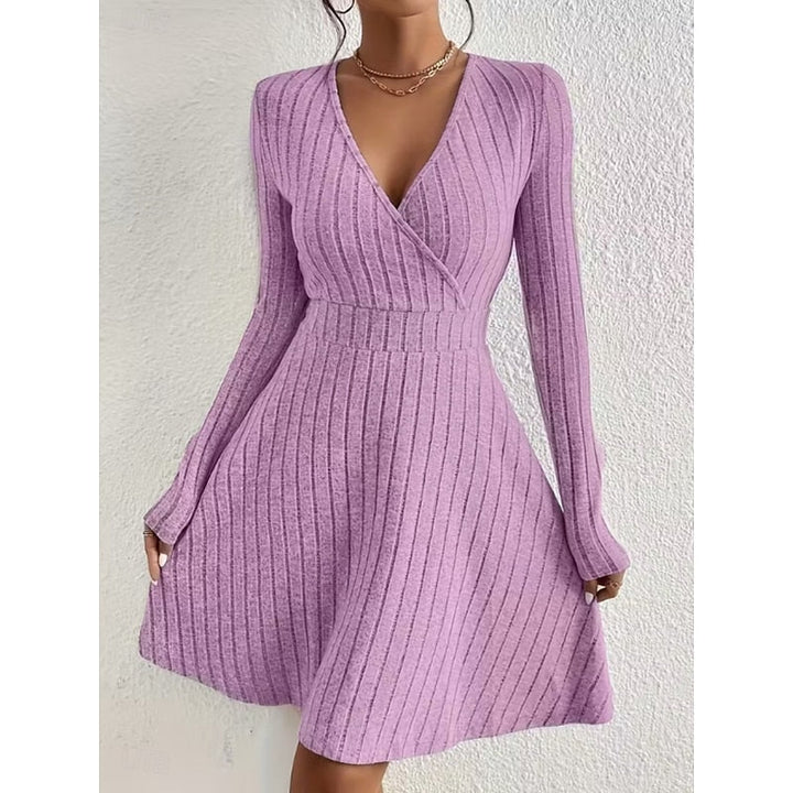Yvonne | Wrap-Neck A-Line Kjole