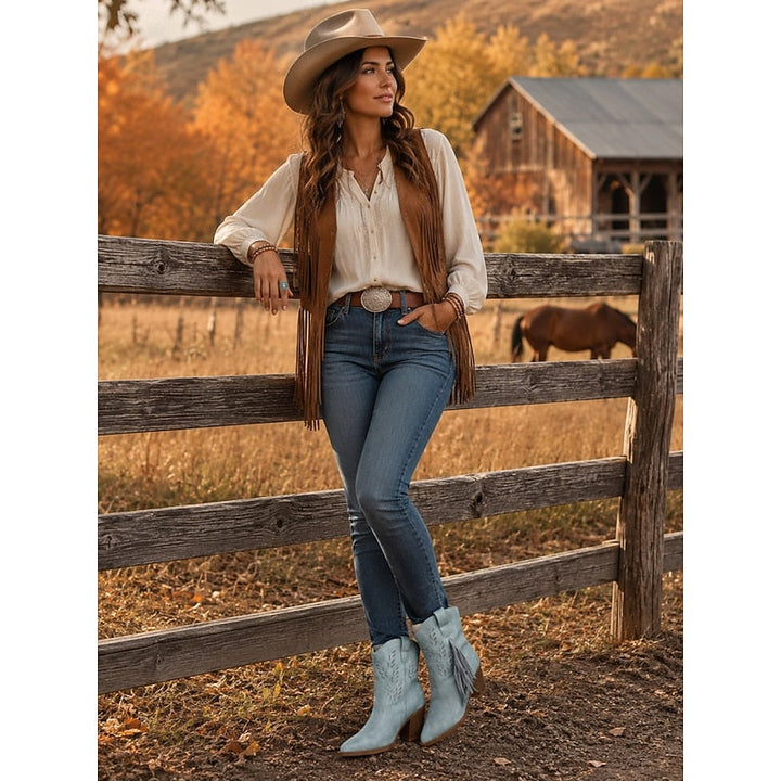 Corinne | Frynset Western Ankelstøvler