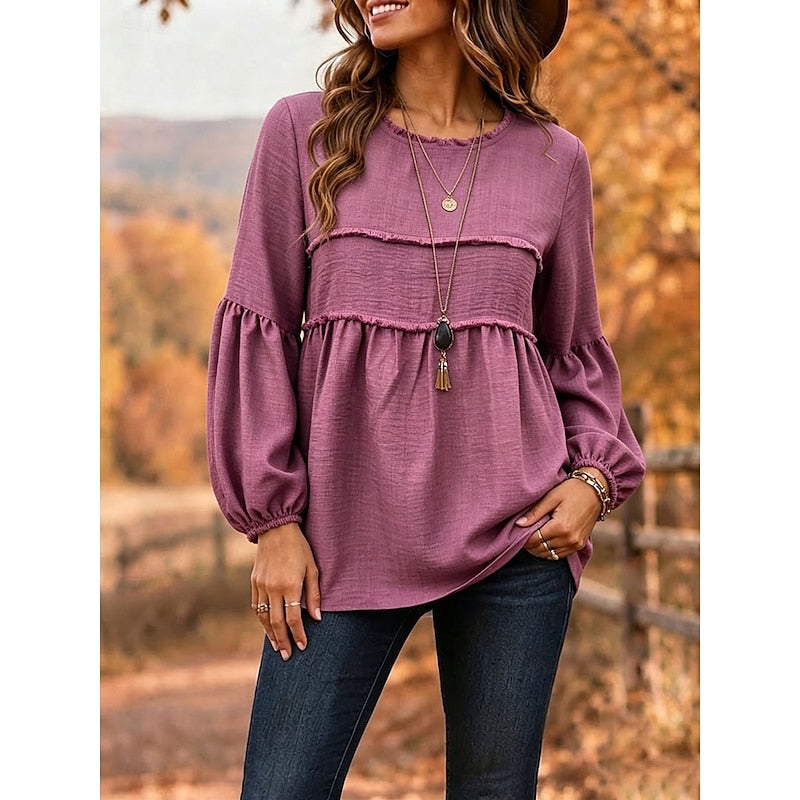 Rebecca | Afslappet Peplum Bluse