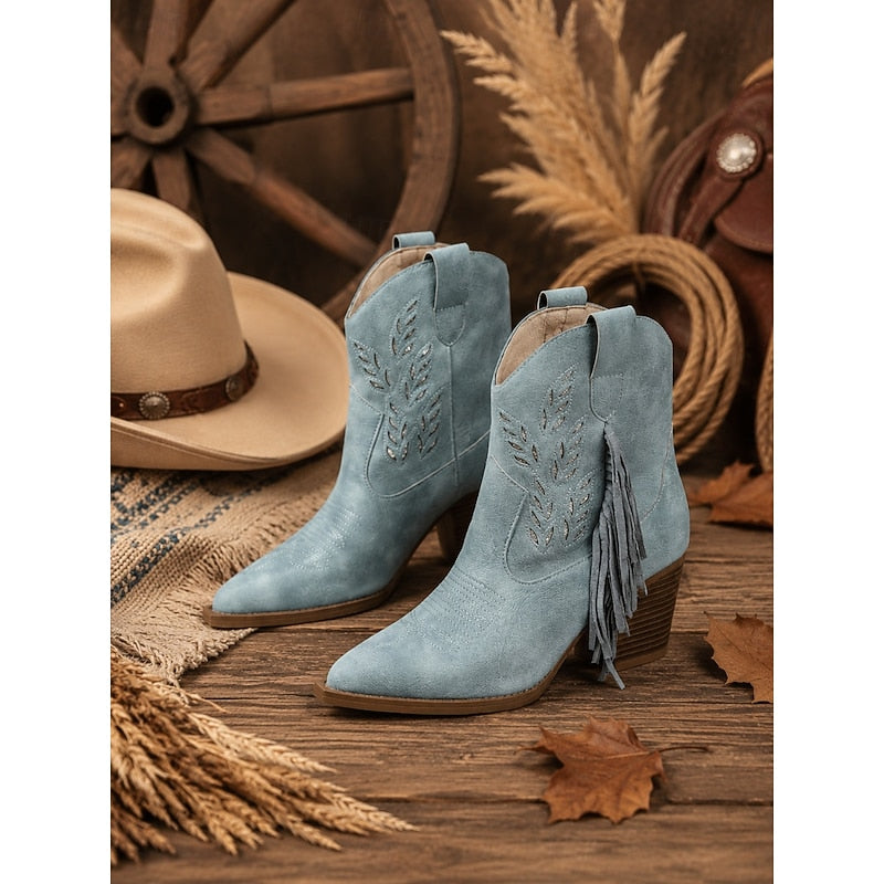 Corinne | Frynset Western Ankelstøvler