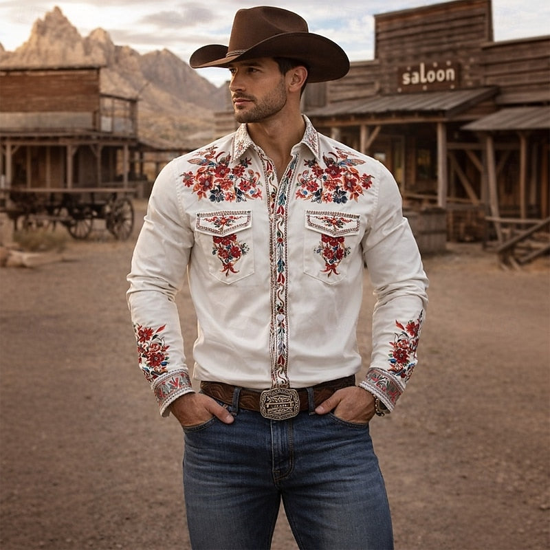 Austin | Broderet Western Skjorte