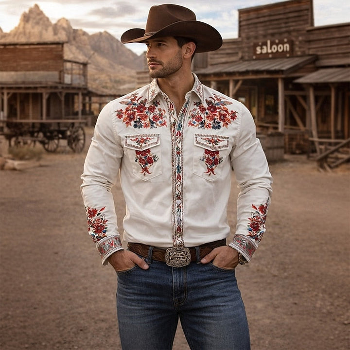 Austin | Broderet Western Skjorte