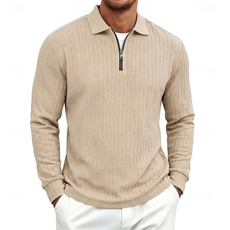 Rhett | Tekstureret Quarter-Zip Polo Shirt