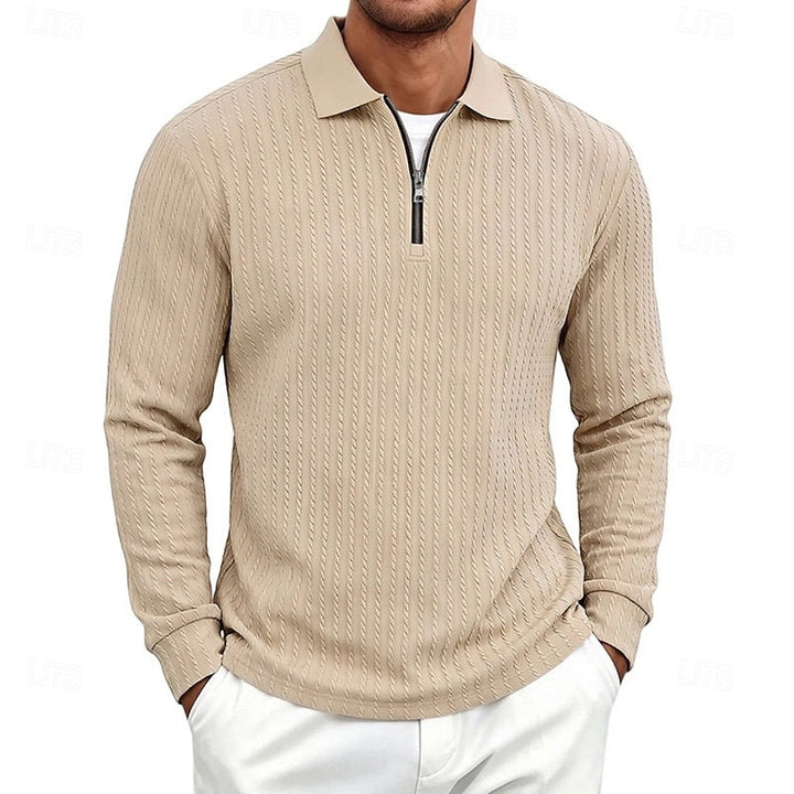 Rhett | Tekstureret Quarter-Zip Polo Shirt