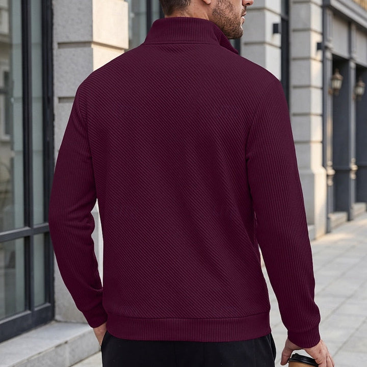 Quentin | Tekstureret Quarter-Zip Pullover