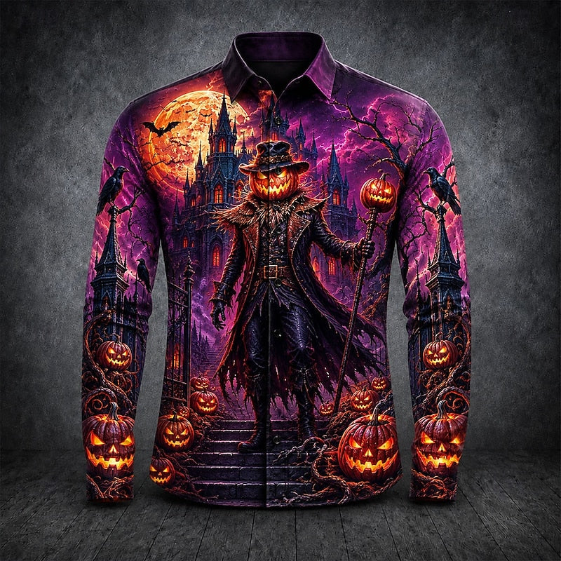 Thatcher | Halloween Gotisk Print Langærmet Skjorte