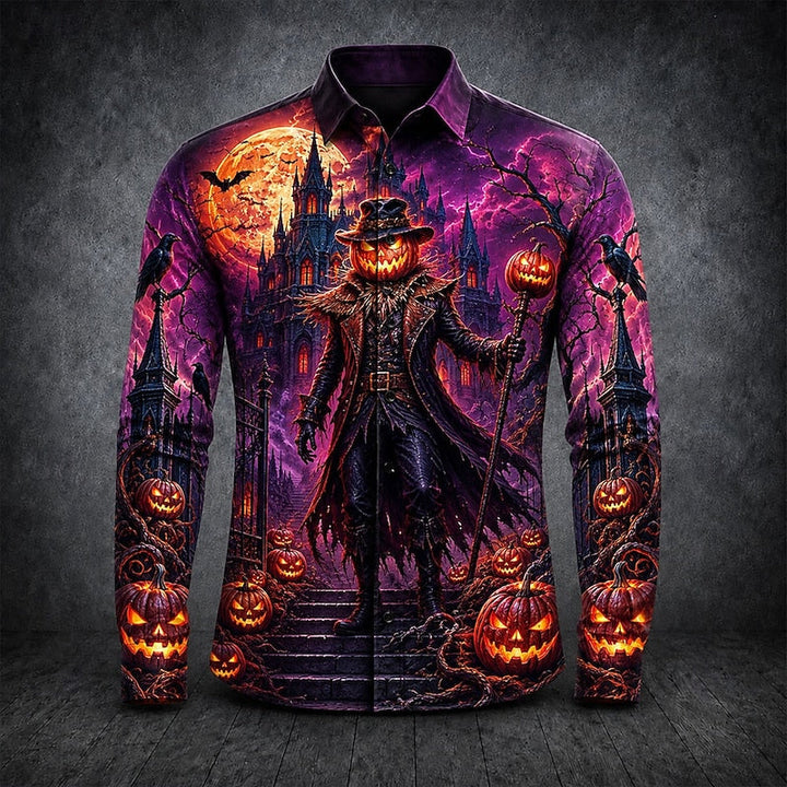 Thatcher | Halloween Gotisk Print Langærmet Skjorte