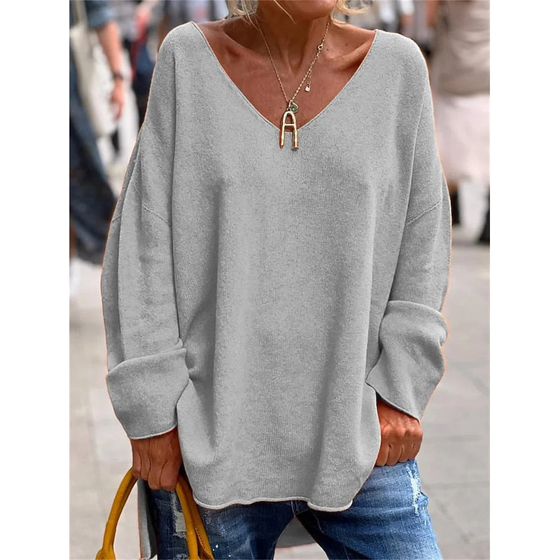 Willow | Afslappet V-Hals Pullover