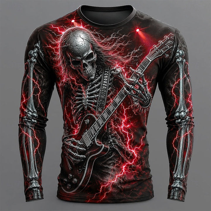 Ronan | Skelet Guitar Halloween Langærmet T-shirt