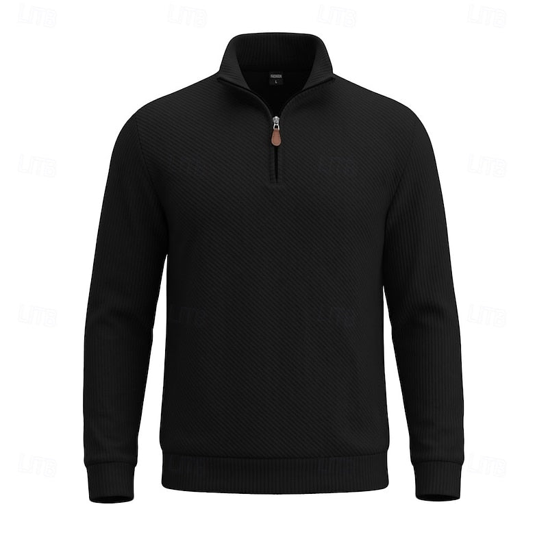 Quentin | Tekstureret Quarter-Zip Pullover