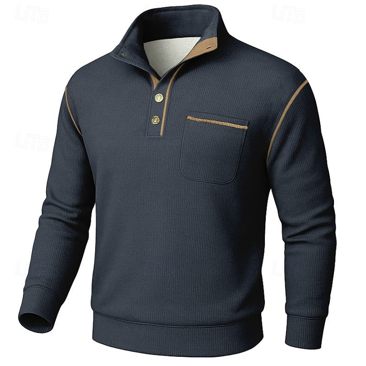 Conrad | Tekstureret Halv-Knap Pullover