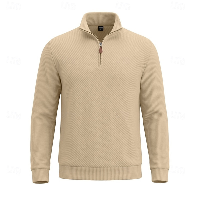 Quentin | Tekstureret Quarter-Zip Pullover