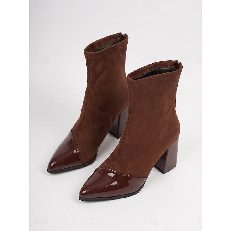 Beatrix | Cap-Toe Chunky Heel Ankelstøvler