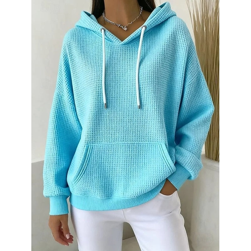 Harper | Tekstureret Hoodie med Snøre
