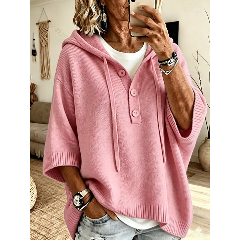 Brooklyn | Afslappet Hætte Strik Sweater