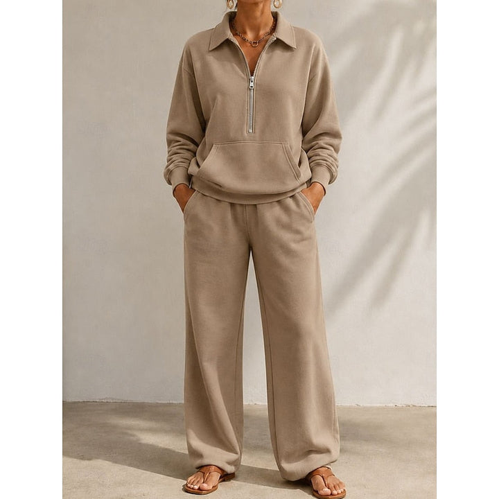 Naomi | Afslappet Halv-Zip To-Delt Sæt