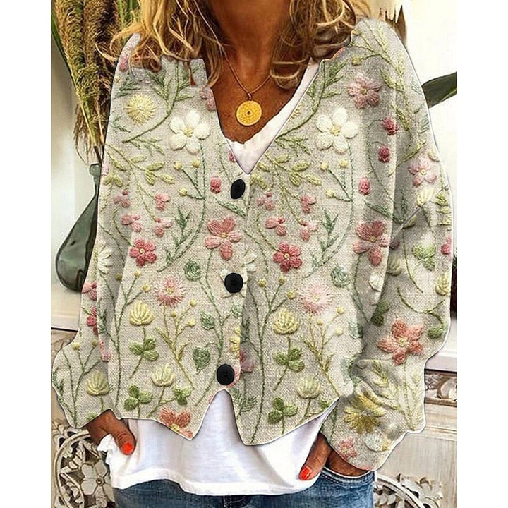 Hazel | Floral Åben-Front Cardigan