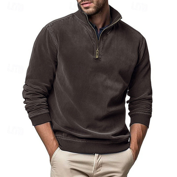 Caleb | Quarter-Zip Stand-Collar Sweatshirt