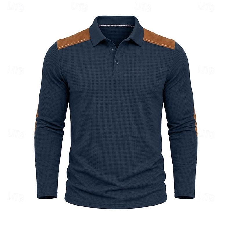 Bennett | Tekstureret Farveblok Polo T-shirt