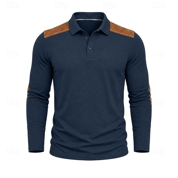 Bennett | Tekstureret Farveblok Polo T-shirt